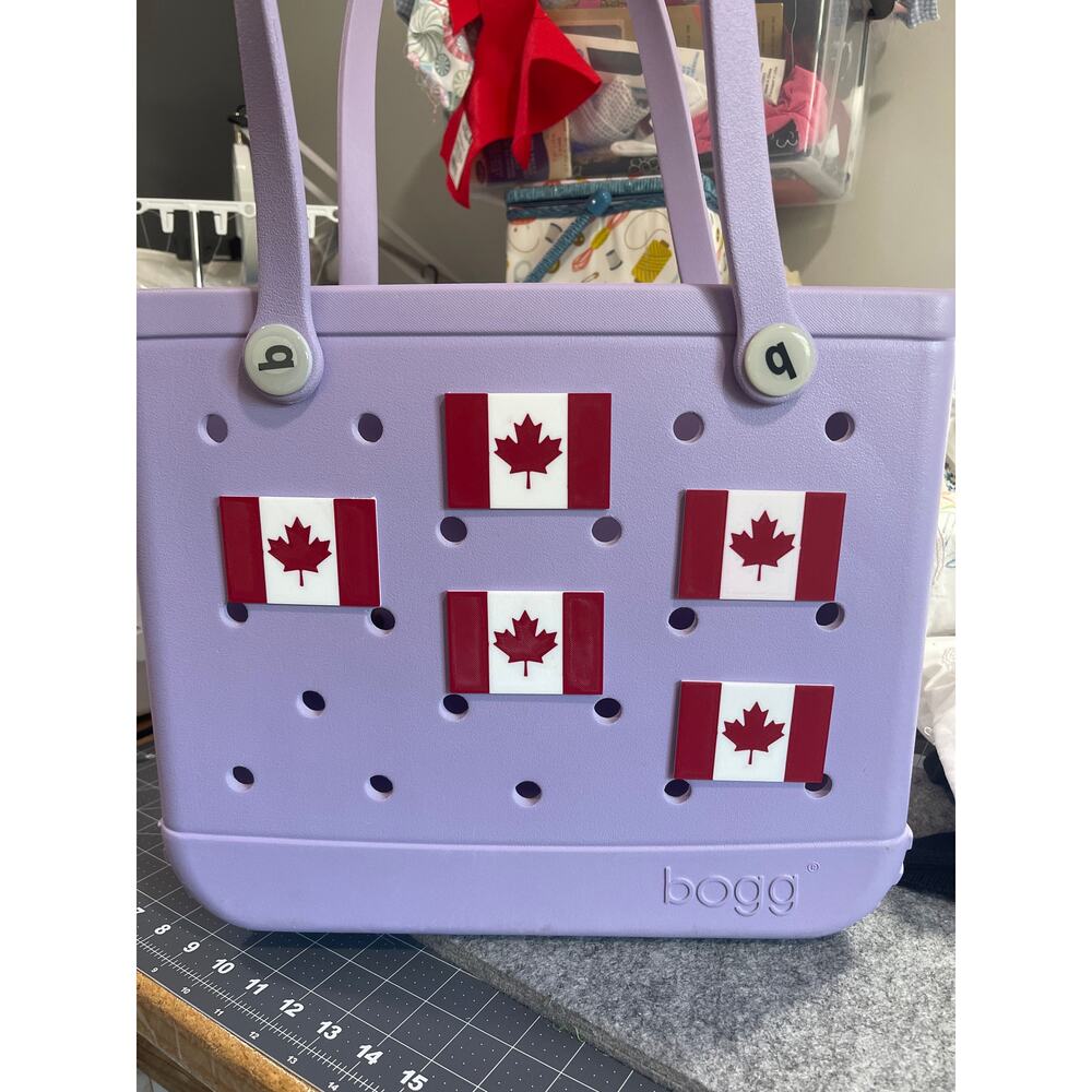 Lot of 5 Slightly Imperfect Canadian Flag Bogg Bag Charms